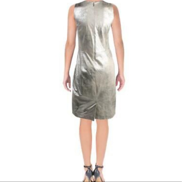 NWT Lauren Ralph Lauren Chris Silver Dress - Picture 2 of 15